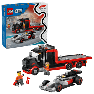 Lego City F1 Flatbed Truck with Audi Car